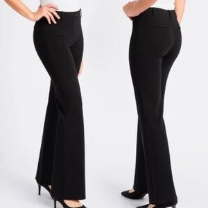 🥒 Betabrand Classic Business Black Dress Pant Stretch Yoga Pant Boot Cut Flare M